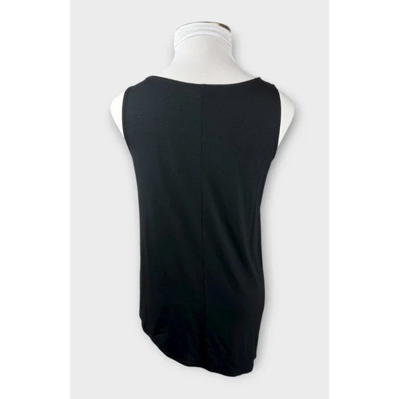 Eileen Fisher Asymmetrical Viscose Jersey Crew Neck Sleeveless Tank Top Size XL - Picture 7 of 11